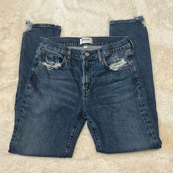 AGOLDE Distressed  High-waisted Jeans size 28 - Picture 2 of 5